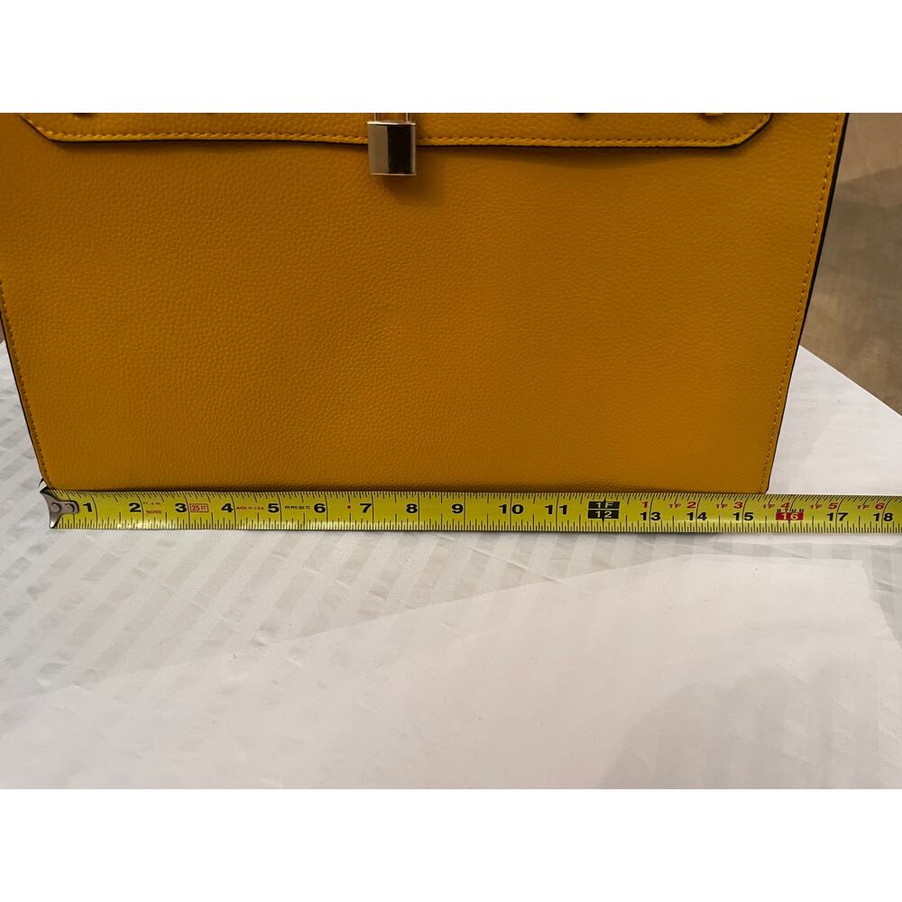 Women’s Faux Leather Satchel Tote Bag & Wallet Set - Vibrant Yellow (Y0490)‎ - Picture 14 of 16